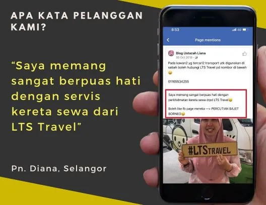 Testimoni pelanggan sewa kereta LTS #13