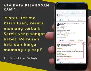 Testimoni pelanggan sewa kereta LTS #6