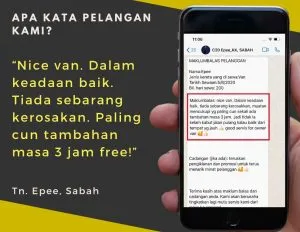 Testimoni pelanggan sewa kereta LTS #15