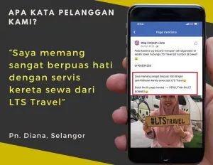 Testimoni pelanggan sewa kereta LTS #6